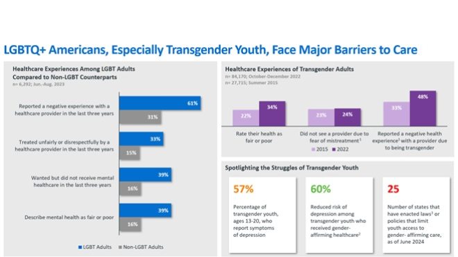 Highlighting LGBTQ+ healthcare disparities chart